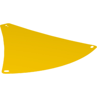 Roof, Carousel, Section 22 x 18 with Curved Sides and 2 Top Holes (Yellow)