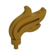 Flame / Headwear Accessory Plume / Feather, Triple Point (Pearl Gold)