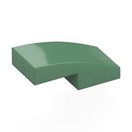 Brick Curved 2 x 1 No Studs [1/2 Bow] (Sand Green)