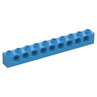 Technic Brick 1 x 10 [9 Pin Holes] (Dark Azure)