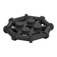 Plate Special 2 x 2 with Bar Frame Octagonal, Reinforced, Completely Round Studs (Pearl Titanium)