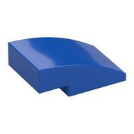 Brick Curved 3 x 2 No Studs (Blue)