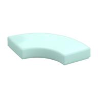 Tile 2 x 2 Curved, Macaroni (Light Aqua)