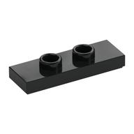 Plate Special 1 x 3 with 2 Studs with Groove and Inside Stud Holder (Jumper) (Black)