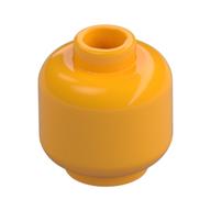 Minifig Head [Plain] [Hollow Stud] (Bright Light Orange)