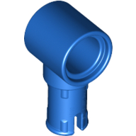 Technic Pin Connector Hub with 1 Pin with Friction Ridges Lengthwise (Blue)