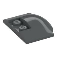 Brick Round 3 x 4 x 2/3 Triple Curved with 2 Sunk Studs (Dark Bluish Gray)