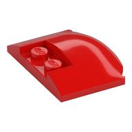 Brick Round 3 x 4 x 2/3 Triple Curved with 2 Sunk Studs (Red)