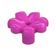 Plant, Flower, Minifig Accessory with 7 Thick Petals and Pin (Dark Pink)
