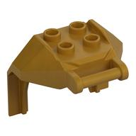 Plate Special, 2 x 2 Studs and Handle, Closed Ends (Mech Chest Plate / Armor) (Pearl Gold)