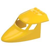 Aircraft Fuselage Curved Forward 6 x 10 Top (Yellow)