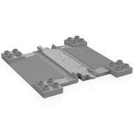 Duplo Train Track with Ramps For Car Crossing (Light Bluish Gray)