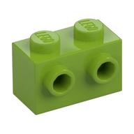 Brick Special 1 x 2 with 2 Studs on 1 Side (Lime)