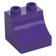 Duplo Brick 2 x 2 x 1 1/2 with Curve (Dark Purple)
