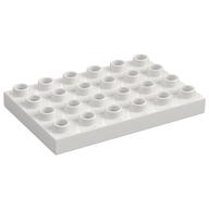 Duplo Plate 4 x 6 (White)