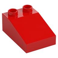 Duplo Brick 3 x 2 Slope 33° (Red)