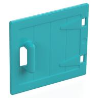 Duplo Door / Lid, Wood Effect (Medium Azure)