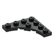 Plate Special 4 x 4 with 3 x 3 Quarter Round Cutout (Black)