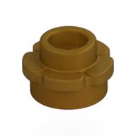 Plant, Flower, Plate Round 1 x 1 with 5 Petals (Pearl Gold)