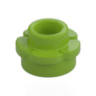 Plant, Flower, Plate Round 1 x 1 with 5 Petals (Lime)