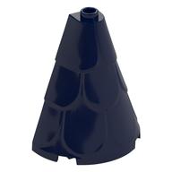 Tower Roof 2 x 4 x 4 Half Cone Shaped with Roof Tiles (Dark Blue)