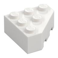 Brick Wedged 3 x 3 Cut Corner (White)