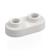 Plate Special 1 x 2 Rounded with 2 Open Studs (White)