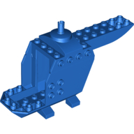 Helicopter Body 4 x 14 x 5 with Top Pin (Blue)