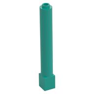 Support Round 1 x 1 x 6 Solid Pillar (Dark Turquoise)