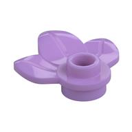 Plant, Plate 1 x 1 Round with 3 Leaves (Medium Lavender)