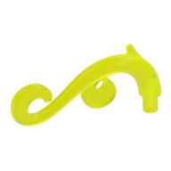Curled Decorative Ornament / Plant Vine with Bar (Trans-Neon Green)