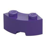 Brick Round Corner 2 x 2 Macaroni with Stud Notch and Reinforced Underside [New Style] (Dark Purple)