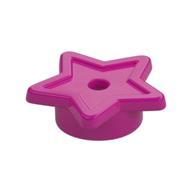 Tile, Star with Stud Holder, Pin Hole (Magenta)