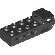 Brick Special 2 x 4 with Pin Holes and Flywheel Socket [Airjitzu] (Black)