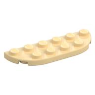 Plate Round Corners 2 x 6 Double (Tan)