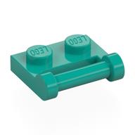 Plate Special 1 x 2 [Side Handle Closed Ends] (Dark Turquoise)