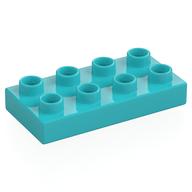 Duplo Plate 2 x 4 (Medium Azure)