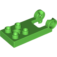 Duplo Plate 2 x 3 with 4 Studs and Hinge (Bright Green)