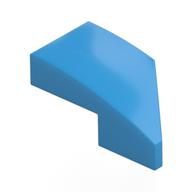 Brick Wedged, Curved 2 x 1 with Stud Notch Left (Dark Azure)