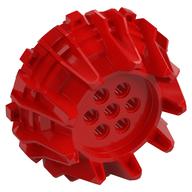 Wheel Hard Plastic with Small Cleats and Flanges (Red)