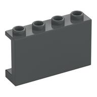Panel 1 x 4 x 2 with Side Supports - Hollow Studs (Dark Bluish Gray)