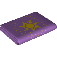 Duplo Blanket 5 x 6 with Rapunzel Sun Print (Medium Lavender)