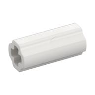 Technic Axle Connector Smooth [with x Hole + Orientation] (White)