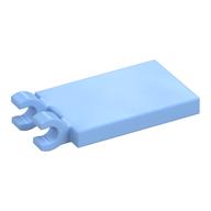 Tile Special 2 x 3 with 2 Clips [Thick Open O Clips] (Bright Light Blue)