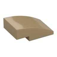 Brick Curved 3 x 2 No Studs (Dark Tan)