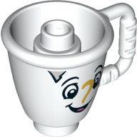 Duplo Cone / Ice Cup with Smiling Face Print (Chip) (White)