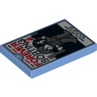 Tile 2 x 3 with Movie Case 'Forever Sorting 2' Print (Medium Blue)