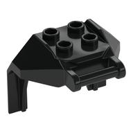 Plate Special, 2 x 2 Studs and Handle, Closed Ends (Mech Chest Plate / Armor) (Black)