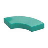 Tile 2 x 2 Curved, Macaroni (Dark Turquoise)