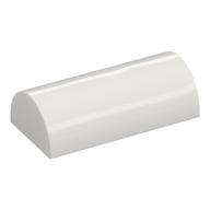 Brick Curved 2 x 4 Double, No Studs, with Groove (White)